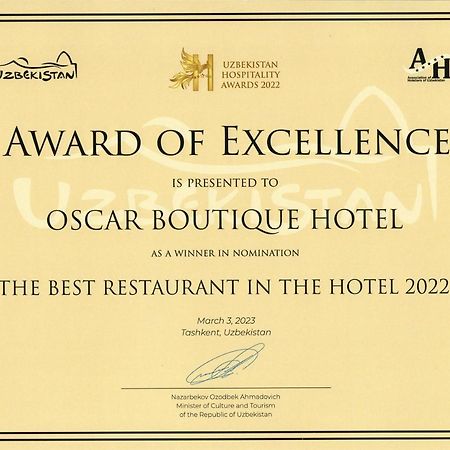 Oscar Boutique Hotel Taschkent Exterior foto