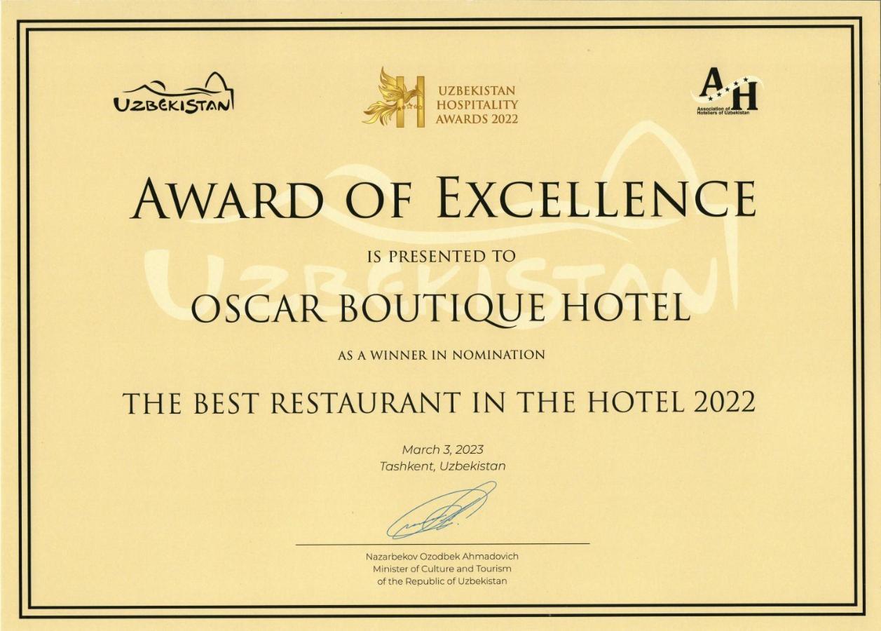 Oscar Boutique Hotel Taschkent Exterior foto